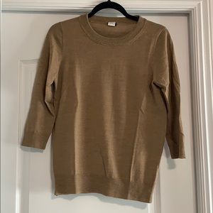 J. Crew Tippi Sweater in dark tan/light brown